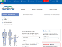 Tablet Screenshot of klinikum-bayreuth.de